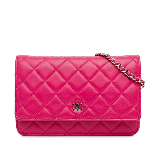 Chanel Classic Lambskin Wallet on Chain (SHG-odTePg) Crossbody