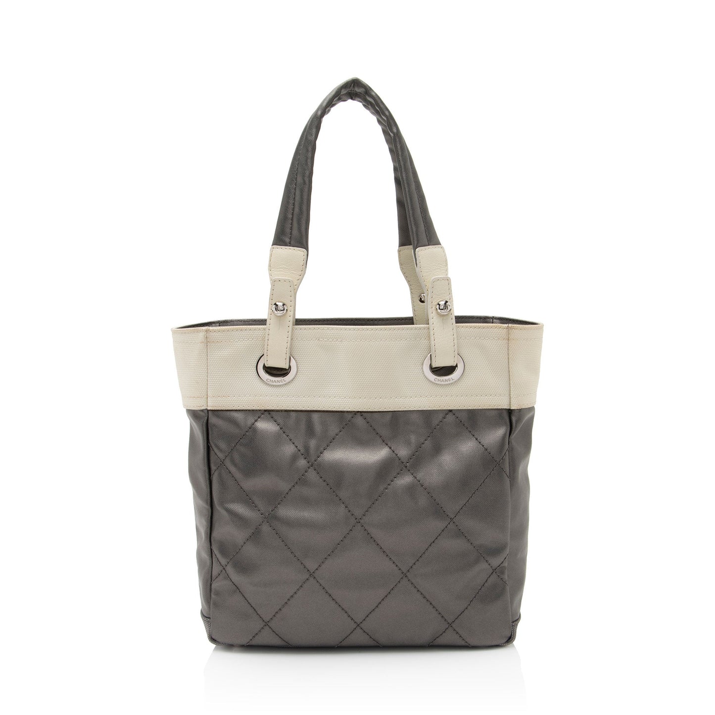 Chanel Coated Canvas Biarritz Small Tote (SHF-xIVFjl)