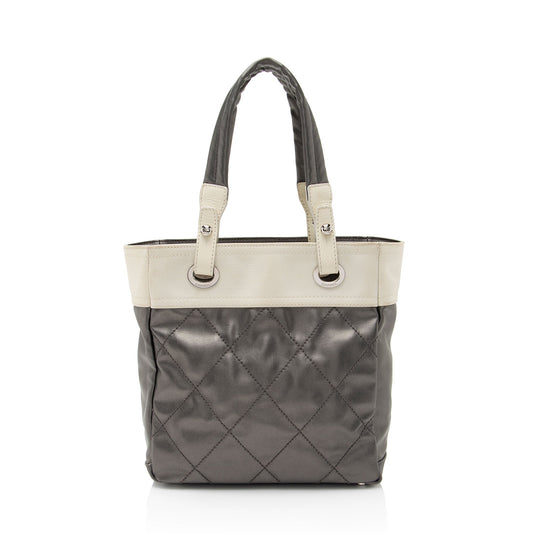 Chanel Coated Canvas Biarritz Small Tote (SHF-xIVFjl)