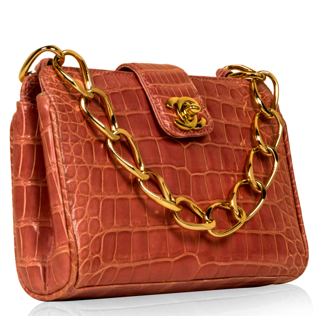 Chanel Pouch on Chain - Crocodile