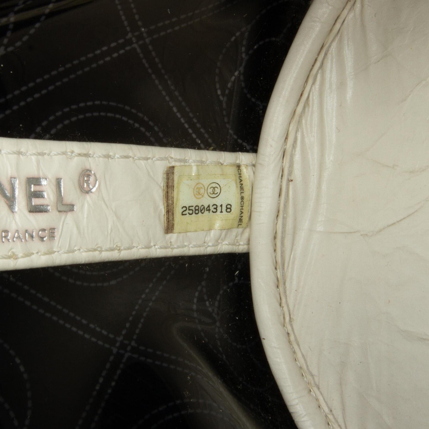 Chanel Crumpled Calfskin PVC Camellia Bucket