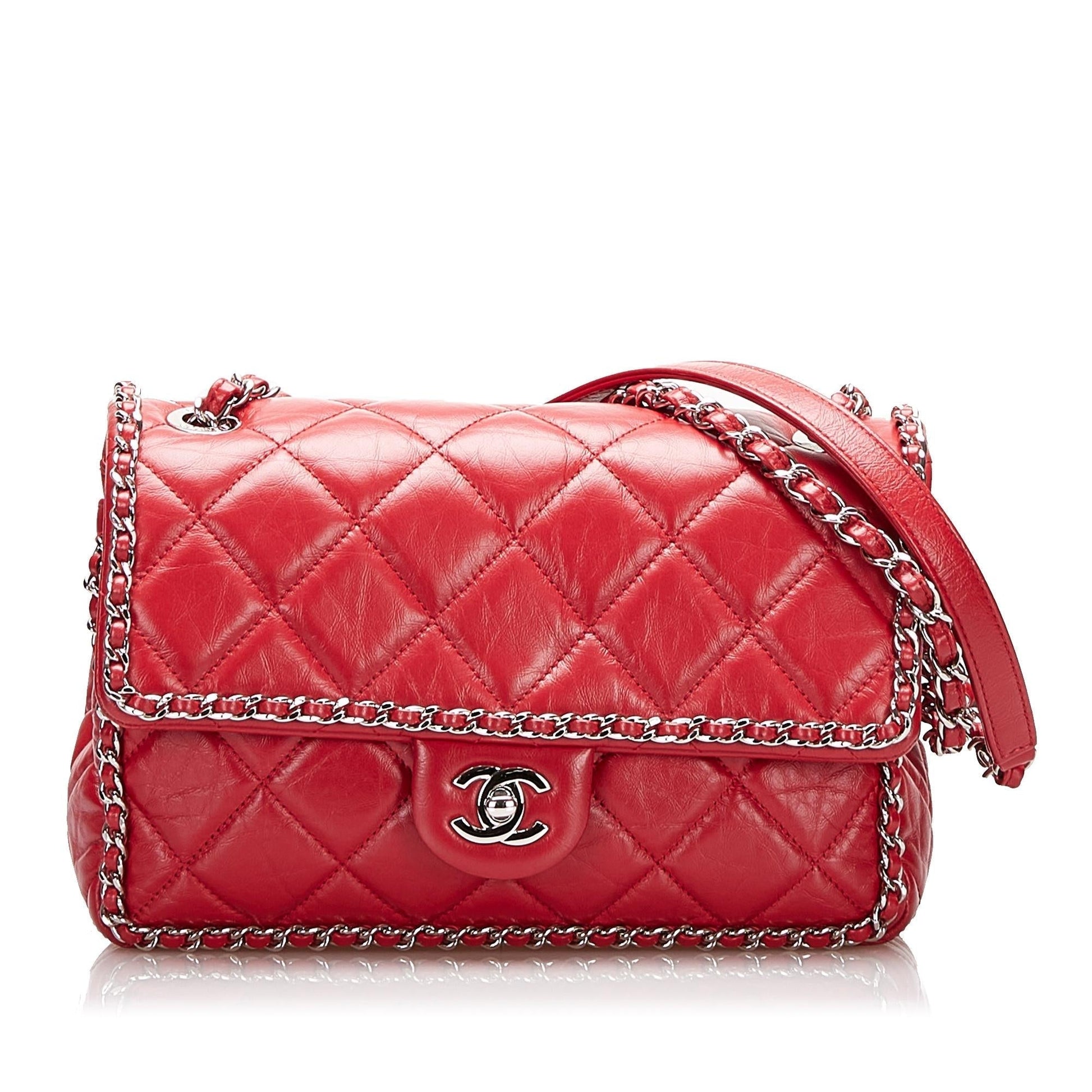 Chanel Crumpled Chain All Over Flap (SHG-NURjgY) Shoulder Bag