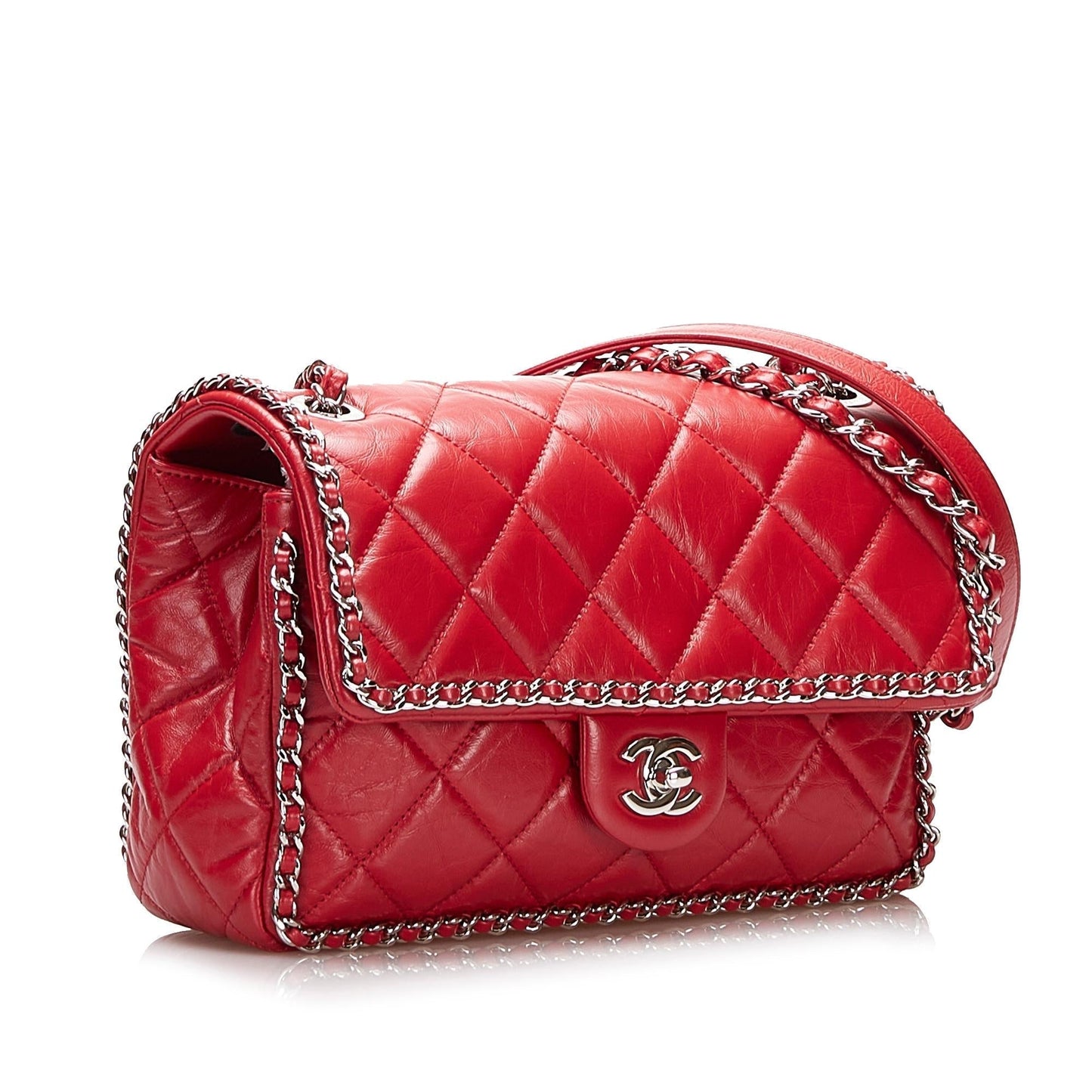 Chanel Crumpled Chain All Over Flap (SHG-NURjgY) Shoulder Bag