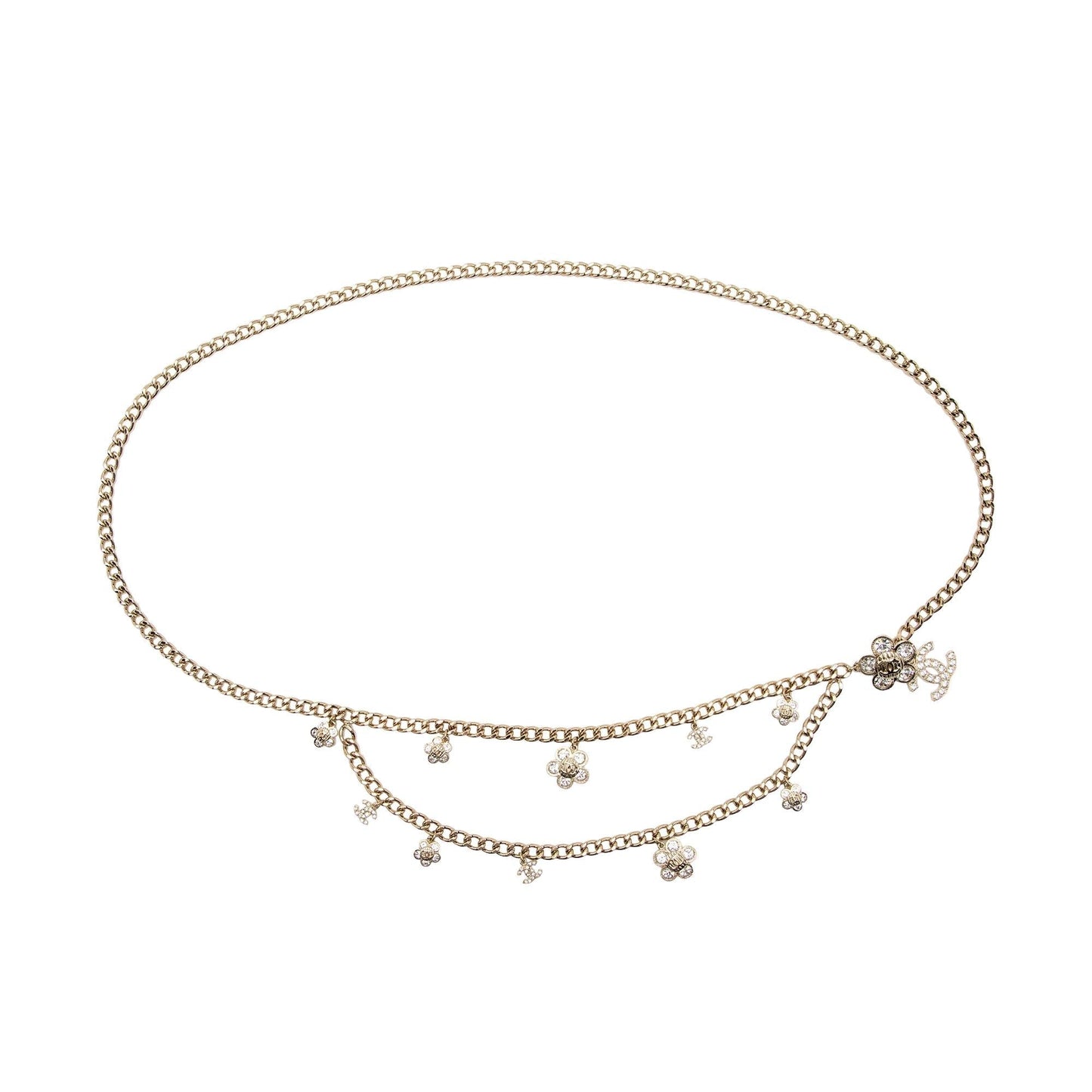Chanel Crystal CC Flower Chain Belt - Size OS (SHF-ahFxQv)