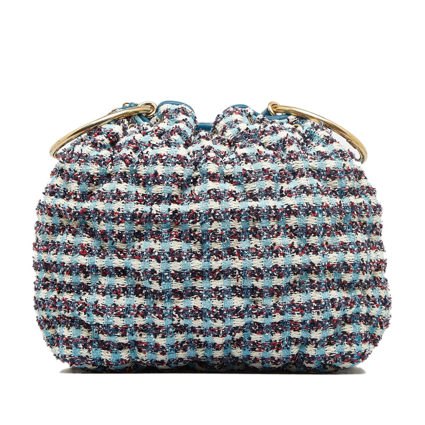 Chanel Cuba Chesterfield Tweed Drawstring Bucket Bag (SHG-cXRn1b)