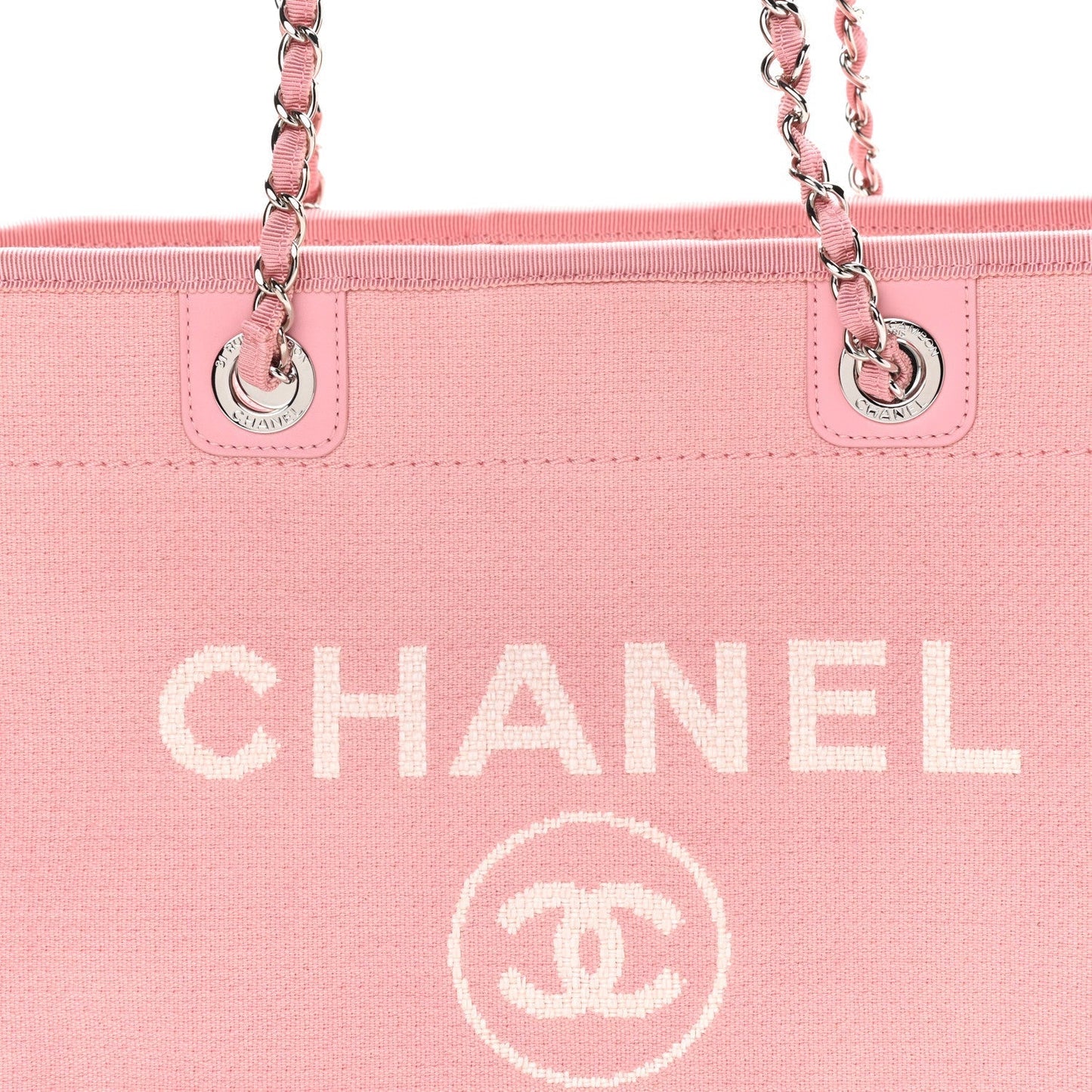 CHANEL DEAUVILLE MIXED FABRIC TOTE