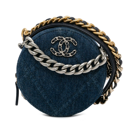Chanel 19 Round Clutch with Chain (SHG-nBErSz)