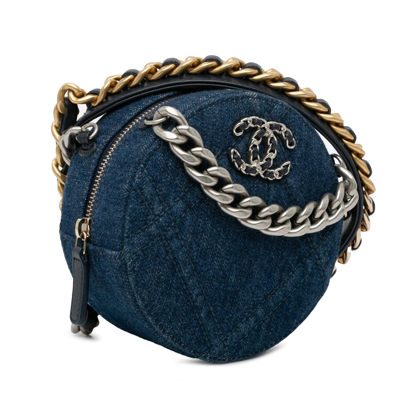 Chanel 19 Round Clutch with Chain (SHG-nBErSz)