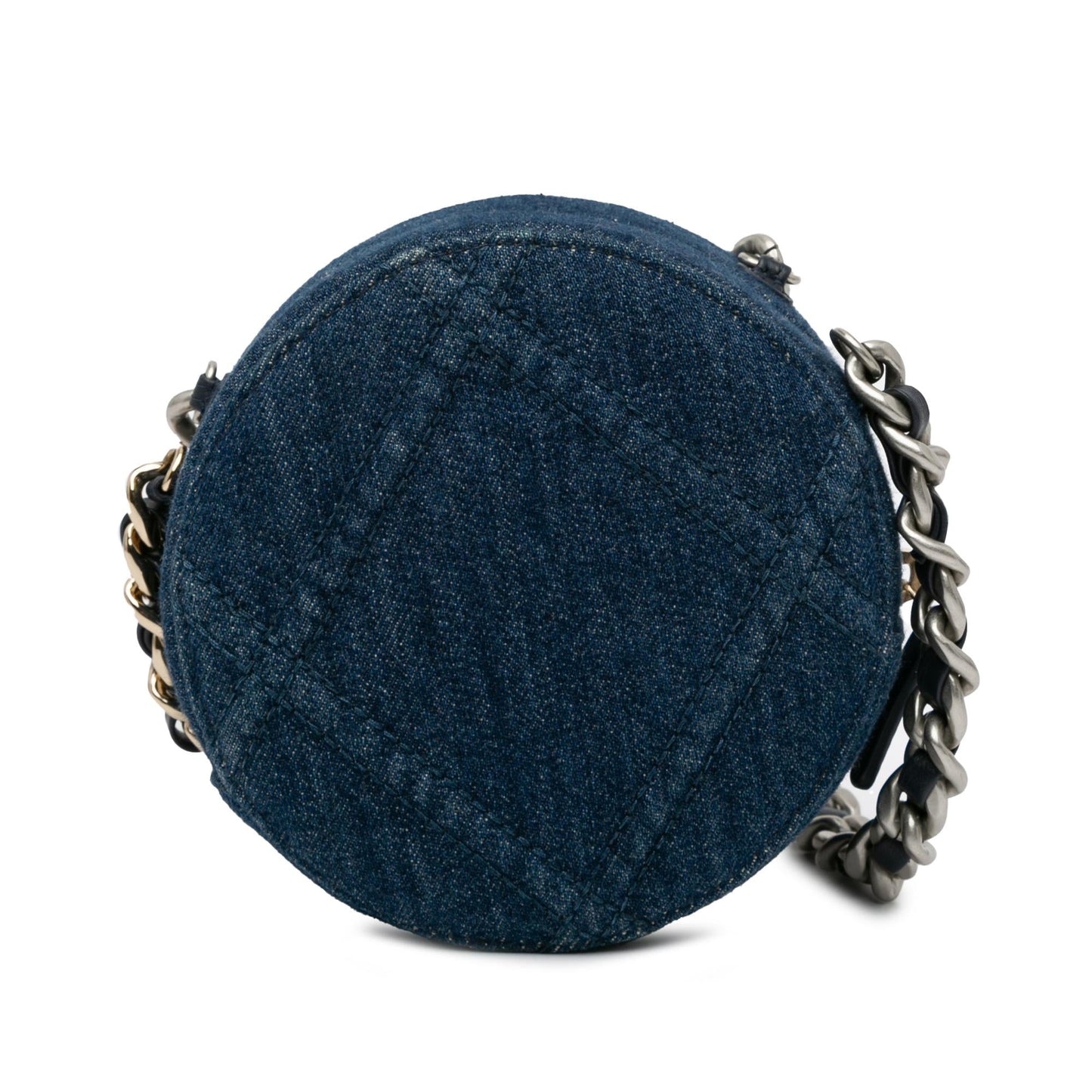 Chanel Denim 19 Round Clutch with Chain (SHG-fQ2FVc)