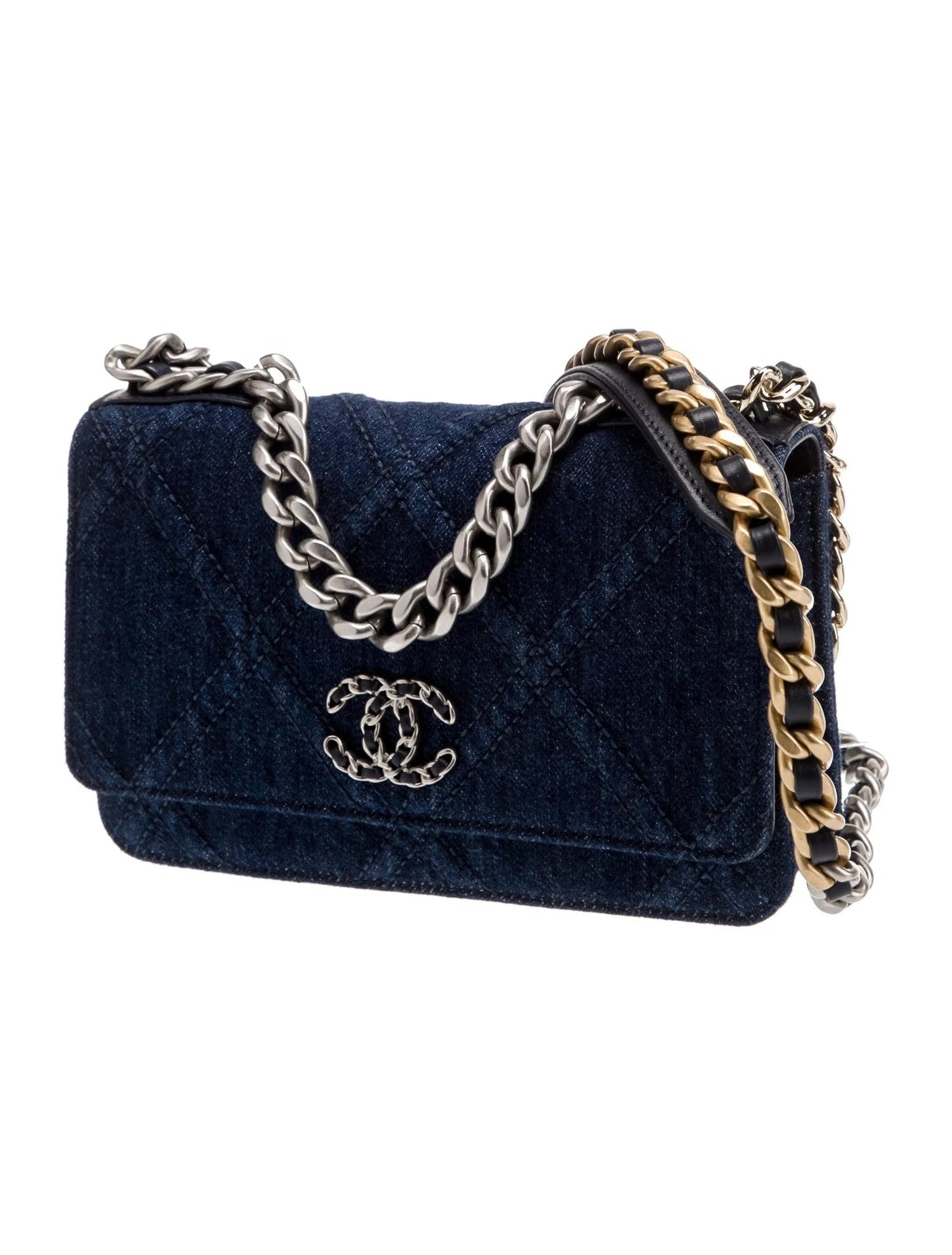 CHANEL QUILTED CHANEL 19 WALLET ON CHAIN Crossbody