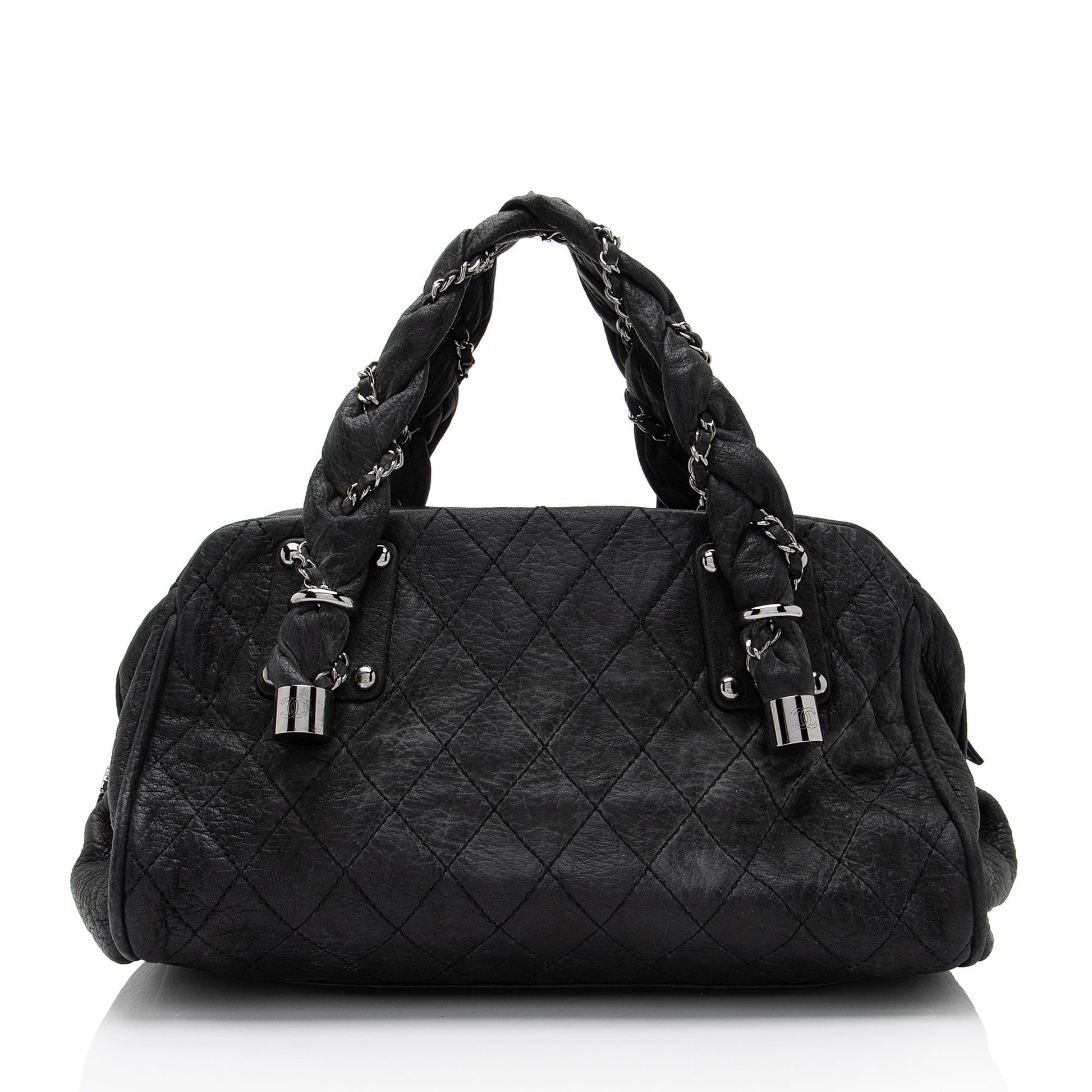 Chanel Distressed Lambskin Lady Braid Bowler Satchel (SHF-4rWbPz) Handbag