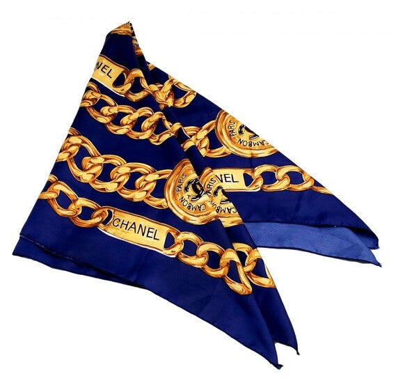 CHANEL EUC RUE CAMBON SILK SCARF