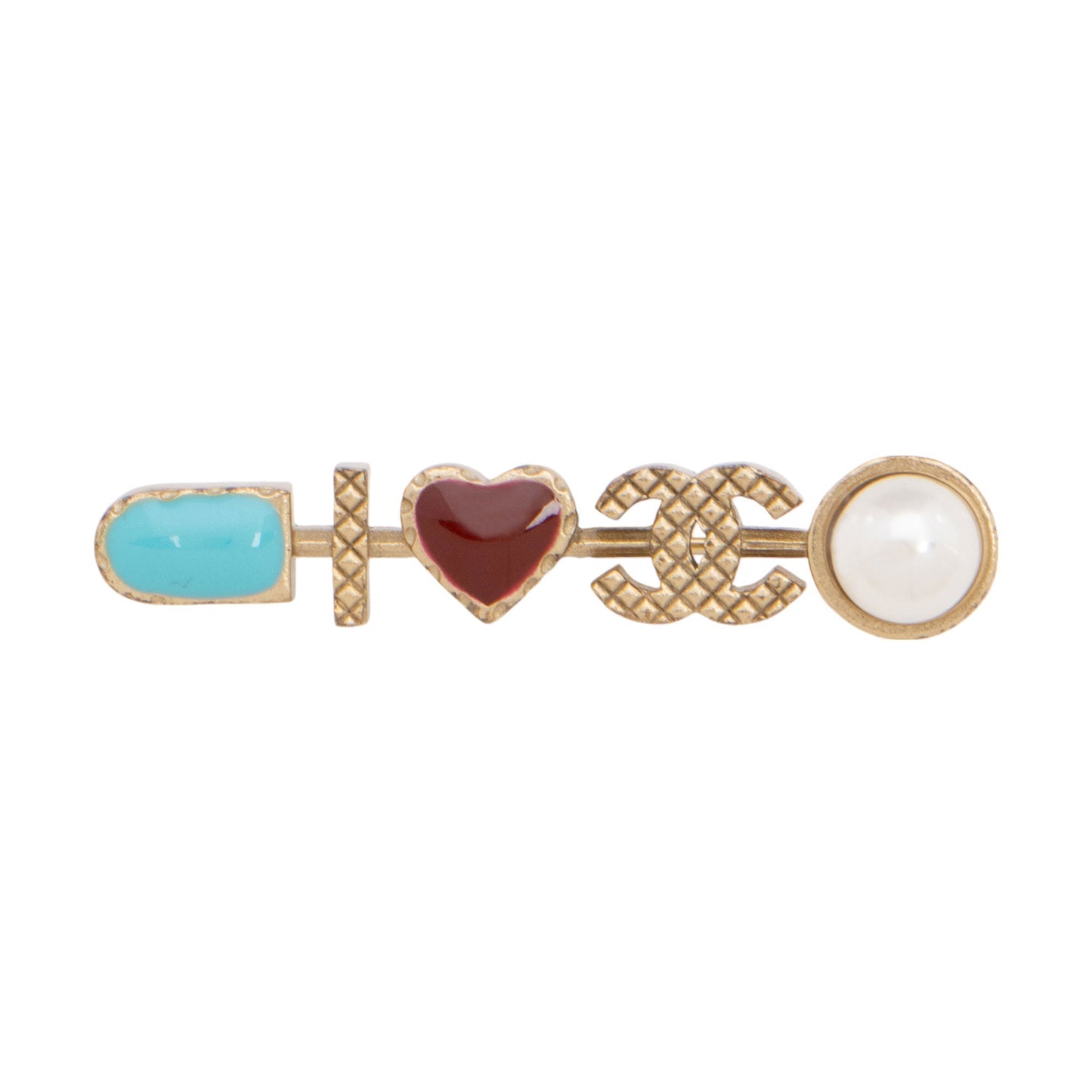 Chanel Enamel Pearl CC Brooch (SHF-JrKkba) Handbag