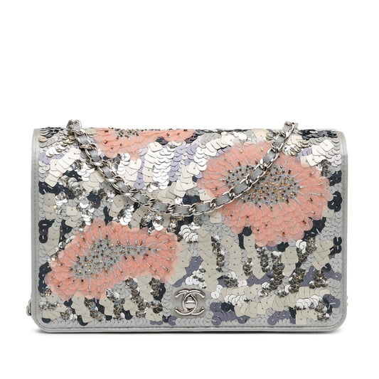 Chanel Flower Sequins Wallet On Chain (SHG-u3QW2r) Crossbody
