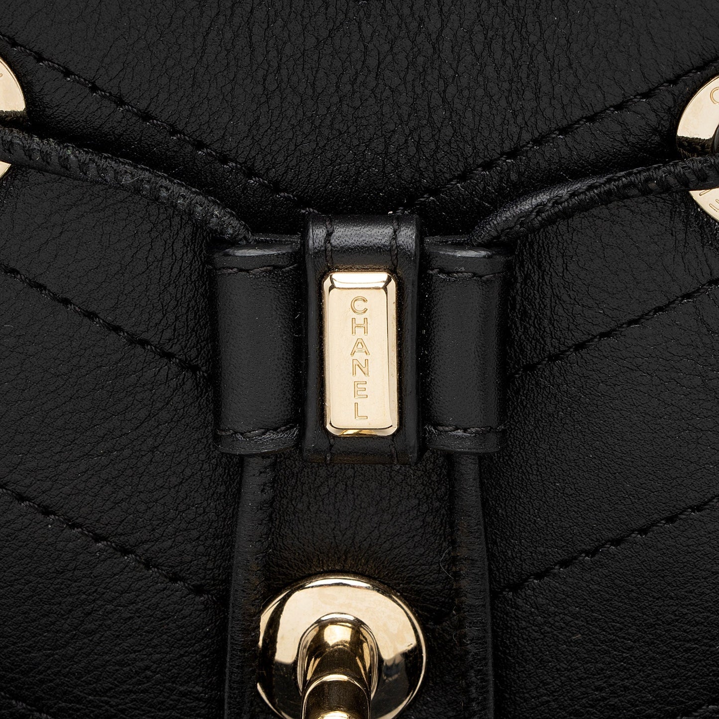 Chanel Chevron Grained Calfskin CC Backpack
