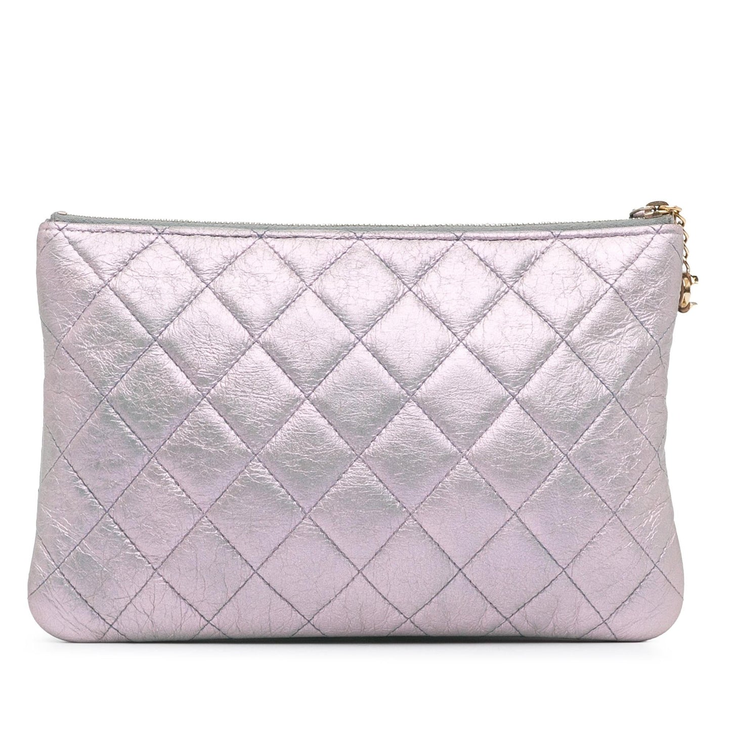 Chanel Iridescent Crumpled Calfskin Trio Cosmetic Case (SHG-znMKyB) Handbag