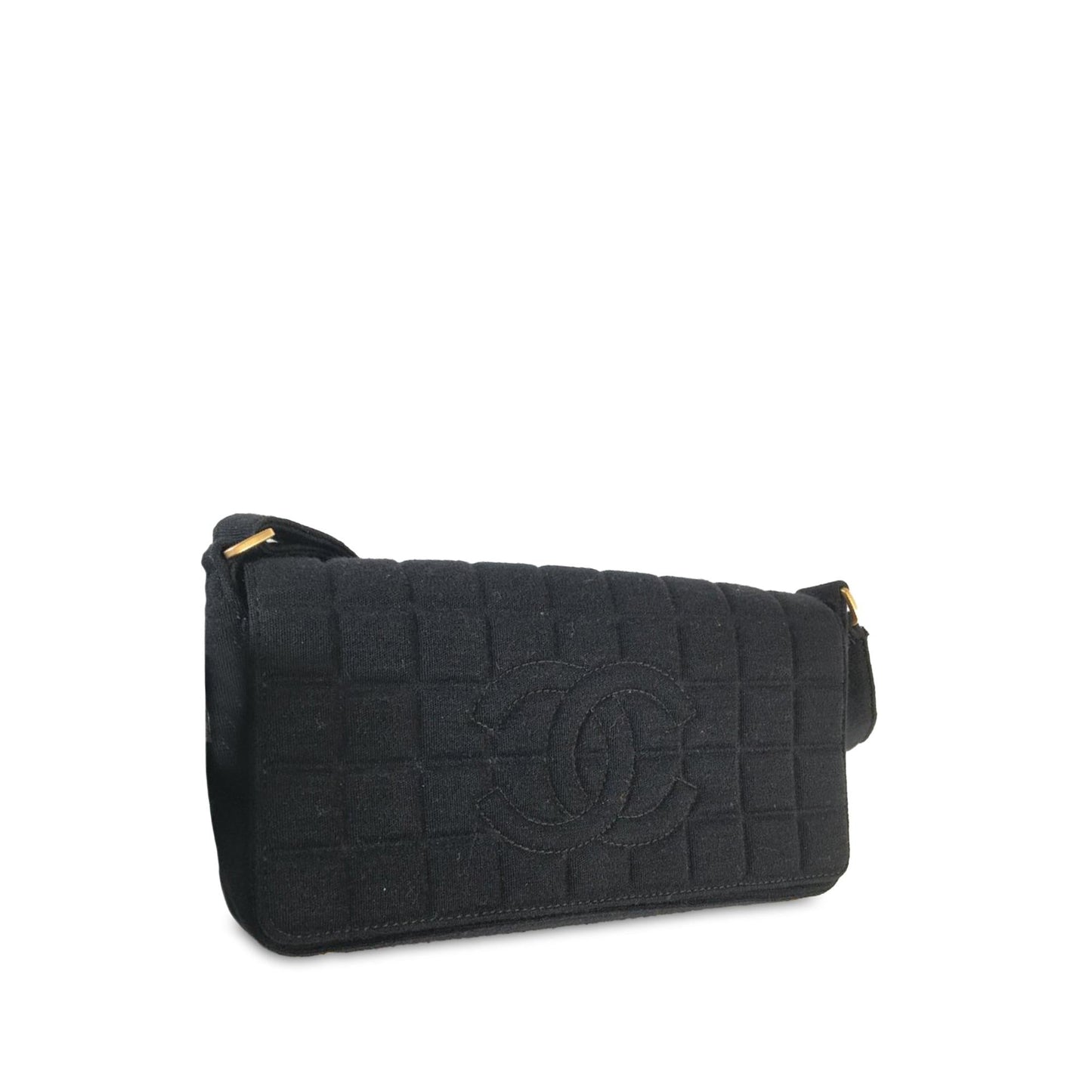 Chanel Jersey Knit Chocolate Bar Flap (SHG-Vk1C4m) Shoulder Bag