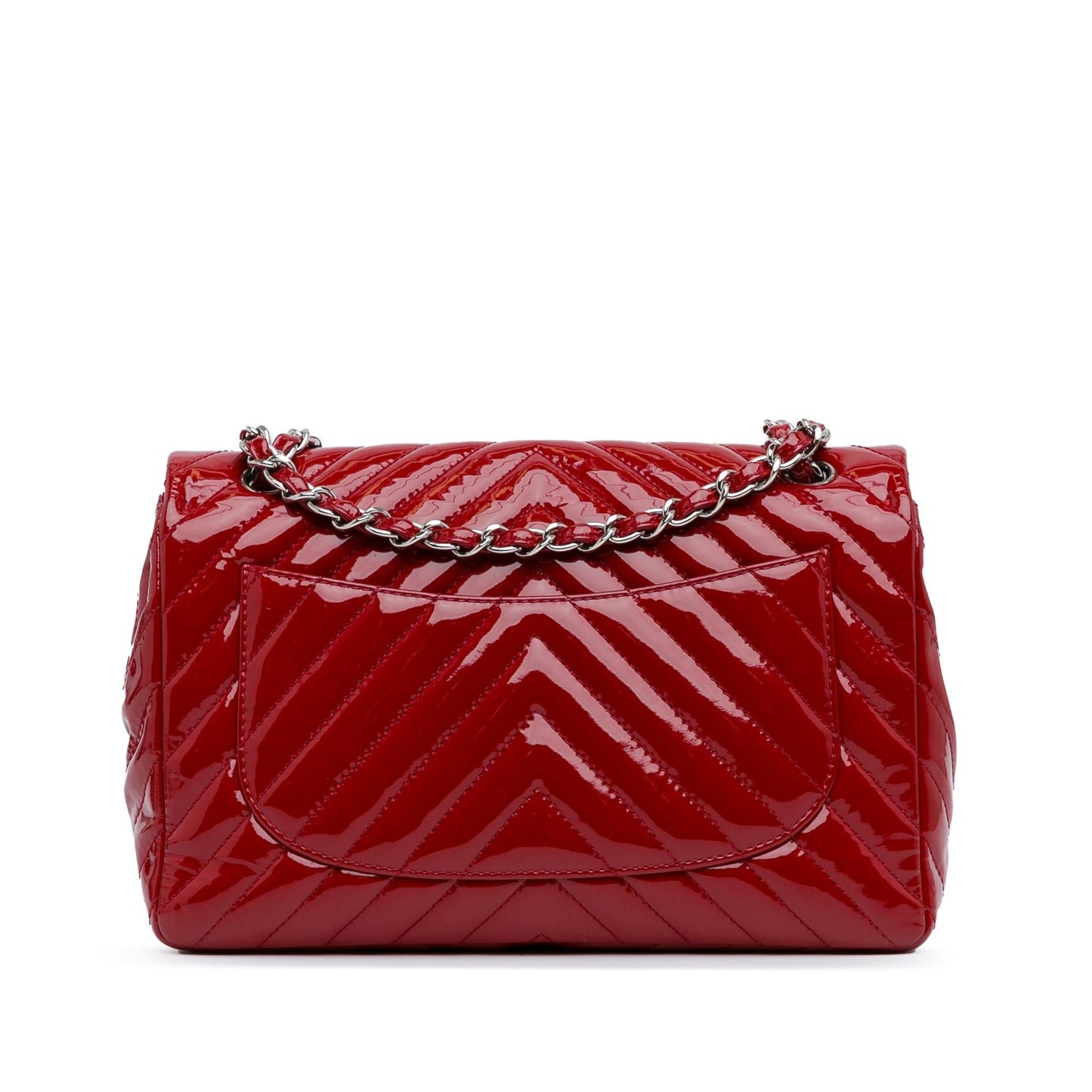 Chanel Jumbo Chevron Patent Single Flap (SHG-q2Z09k) Shoulder Bag