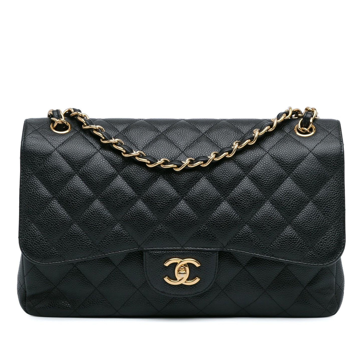 Chanel Jumbo Classic Caviar Double Flap (SHG-DrtEqA)