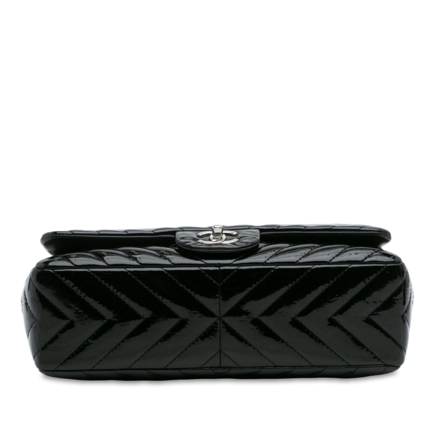 Chanel Jumbo Classic Chevron Patent Single Flap