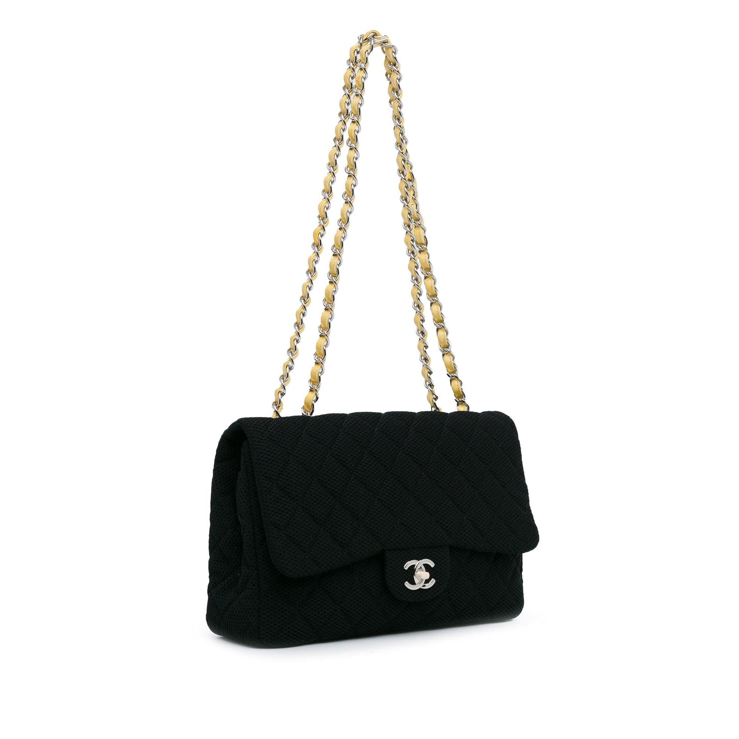 Chanel Jumbo Classic Jersey Single Flap (SHG-X4hoLJ) Shoulder Bag