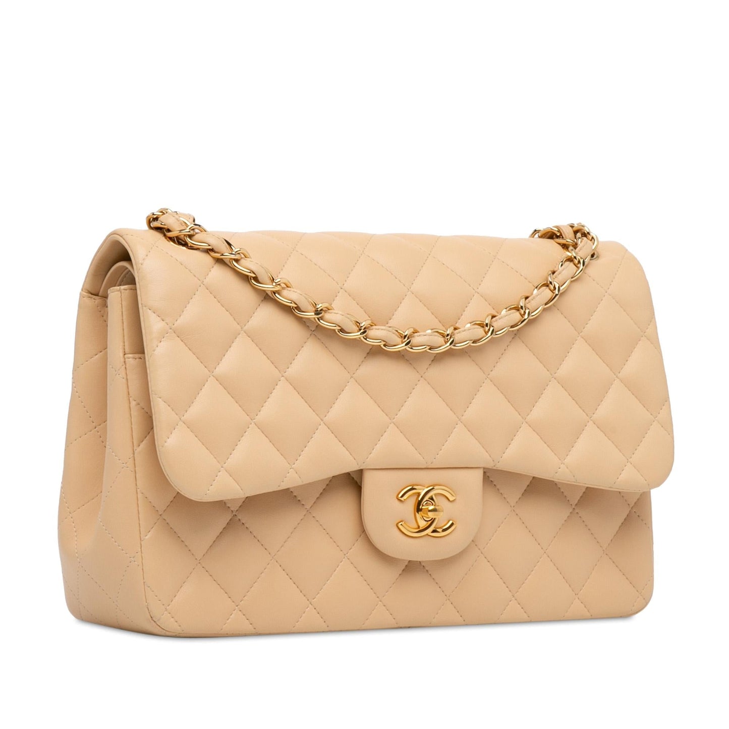Chanel Jumbo Classic Lambskin Double Flap (SHG-evy6Et) Shoulder Bag