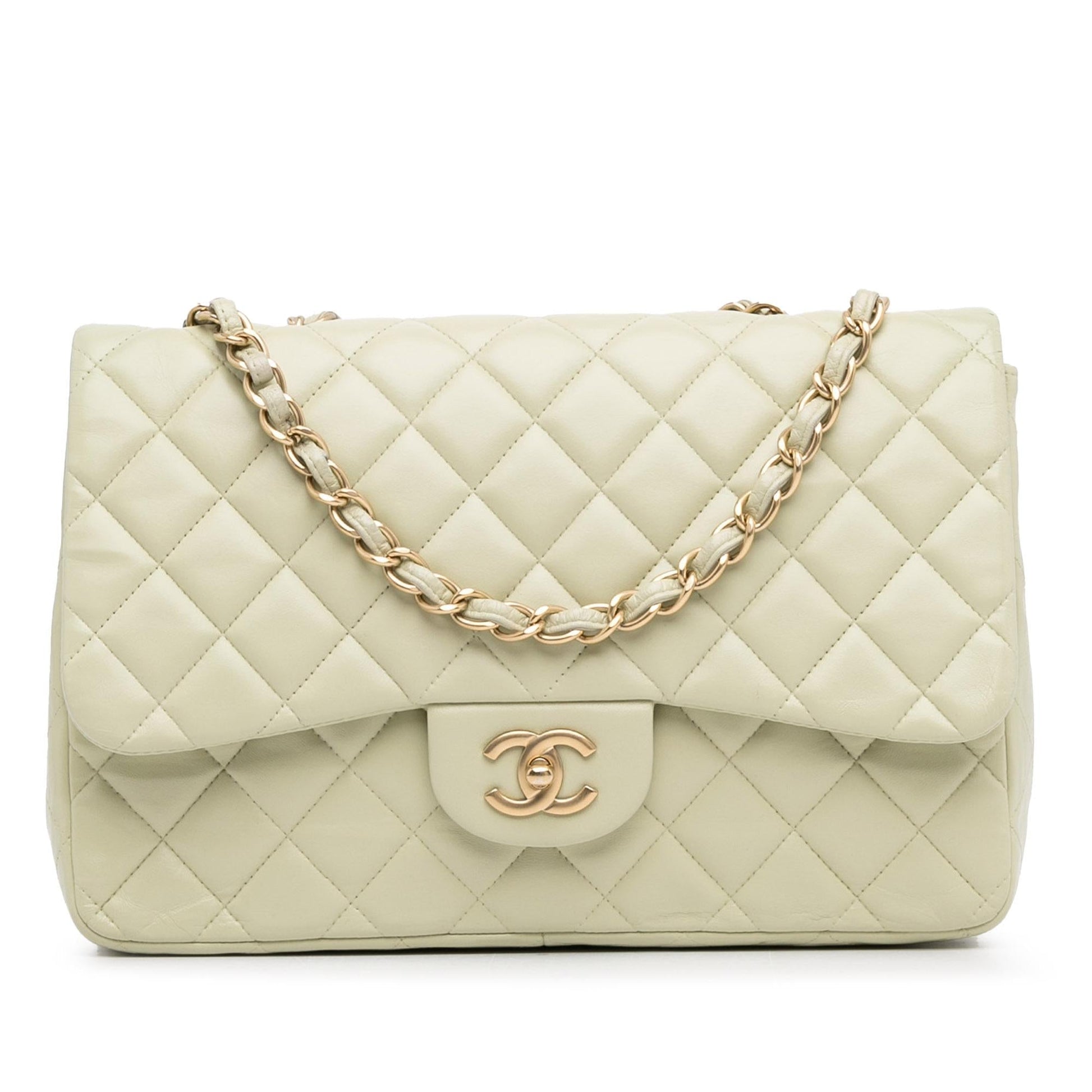 Chanel Jumbo Classic Lambskin Single Flap (SHG-RAwy5g) Shoulder Bag