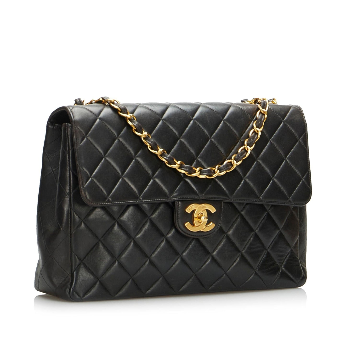Chanel Jumbo Classic Lambskin Single Flap (SHG-f1GsEa) Shoulder Bag