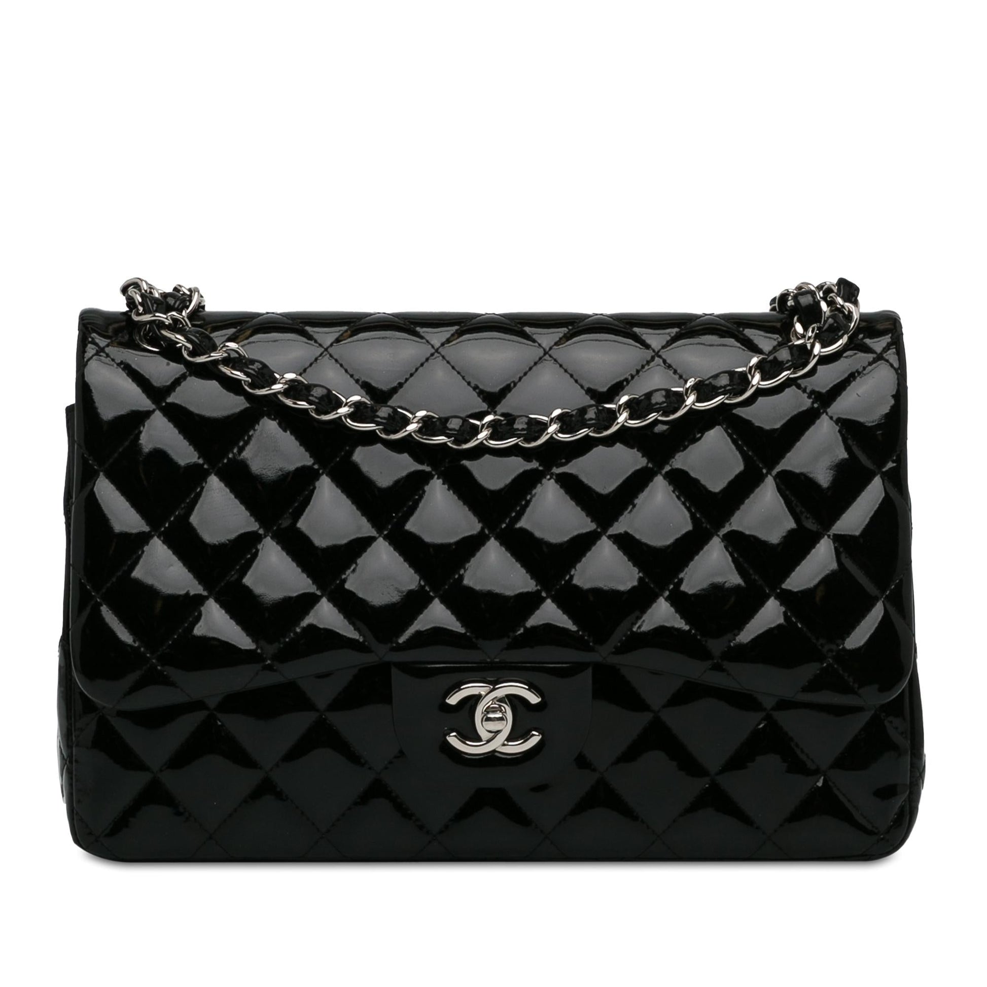 Chanel Jumbo Classic Patent Double Flap (SHG-JL2ojZ) Shoulder Bag