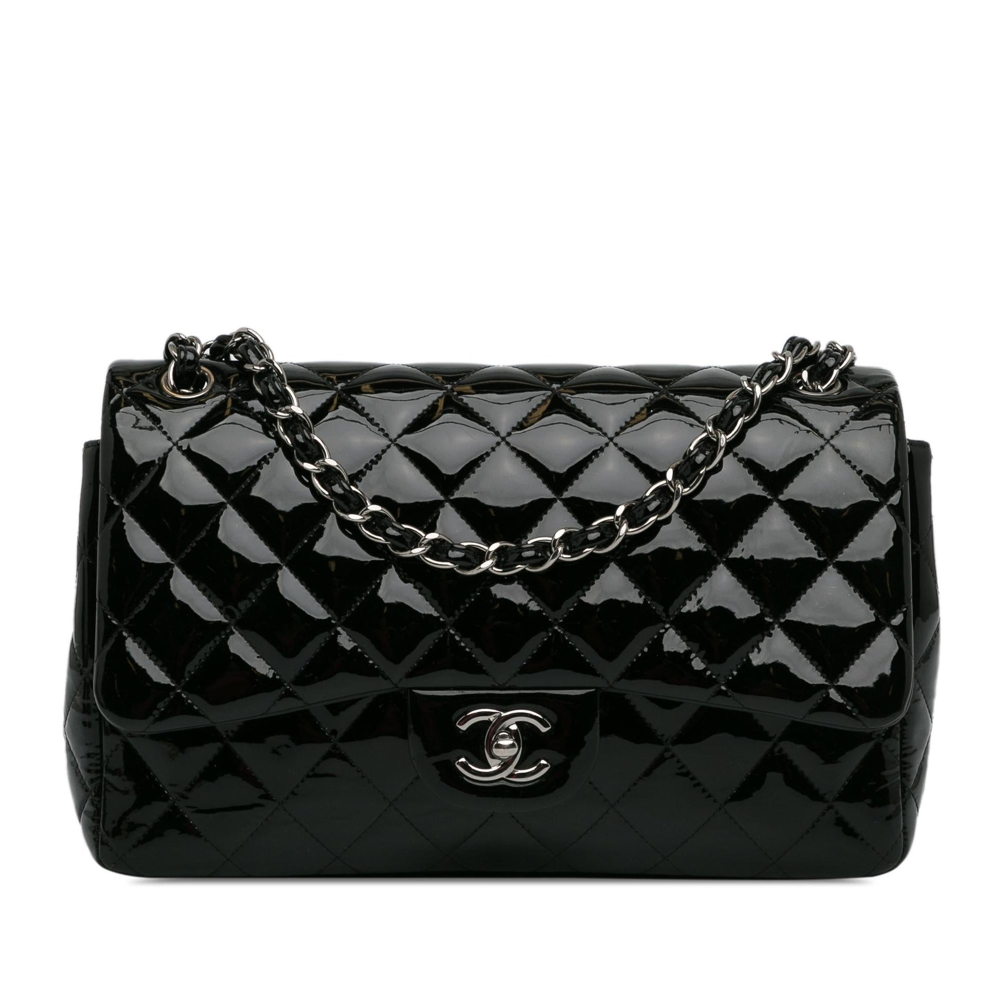 Chanel Jumbo Classic Patent Double Flap (SHG-N1UTHV) Shoulder Bag
