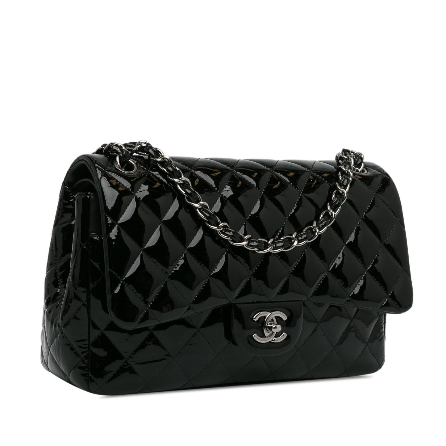 Chanel Jumbo Classic Patent Double Flap (SHG-VxoOgX)