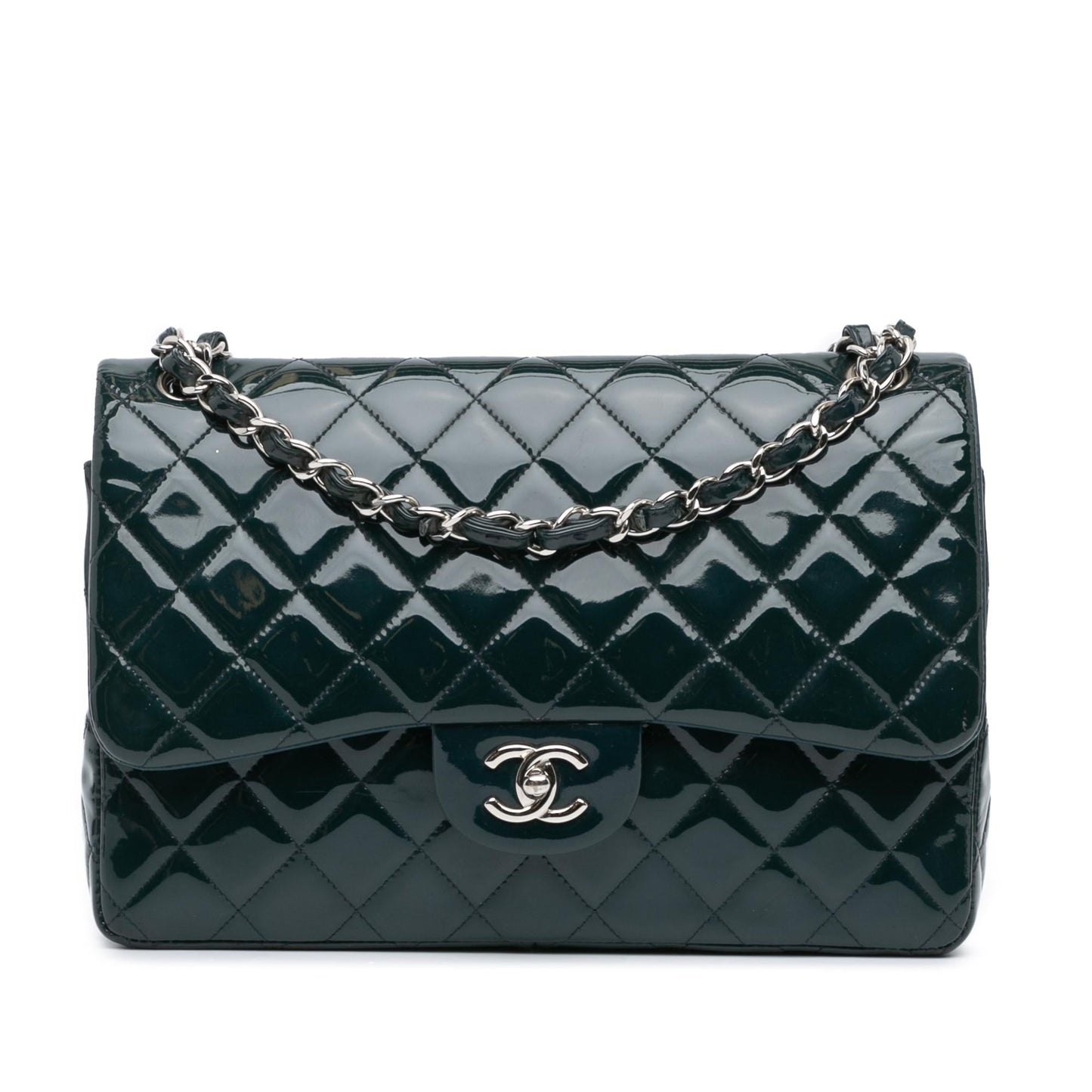 Chanel Jumbo Classic Patent Double Flap (SHG-1iWSwn)