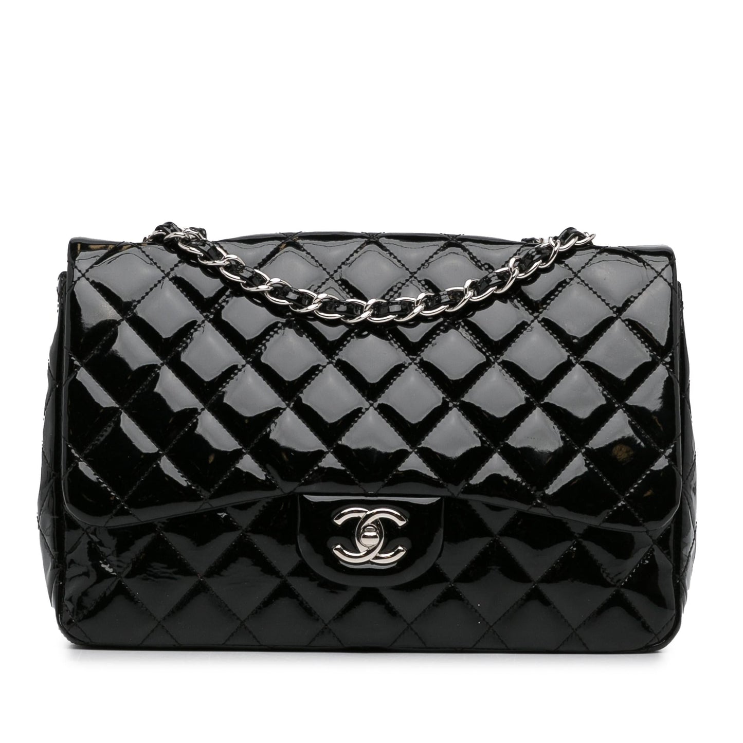 Chanel Jumbo Classic Patent Single Flap (SHG-0iRSAh) Shoulder Bag
