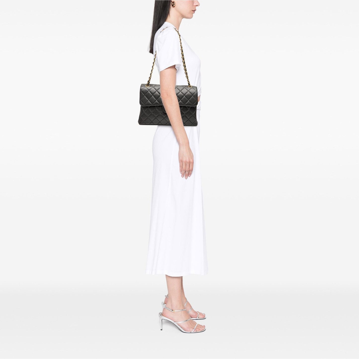 Chanel Jumbo Quilted Caviar Double Sided Flap