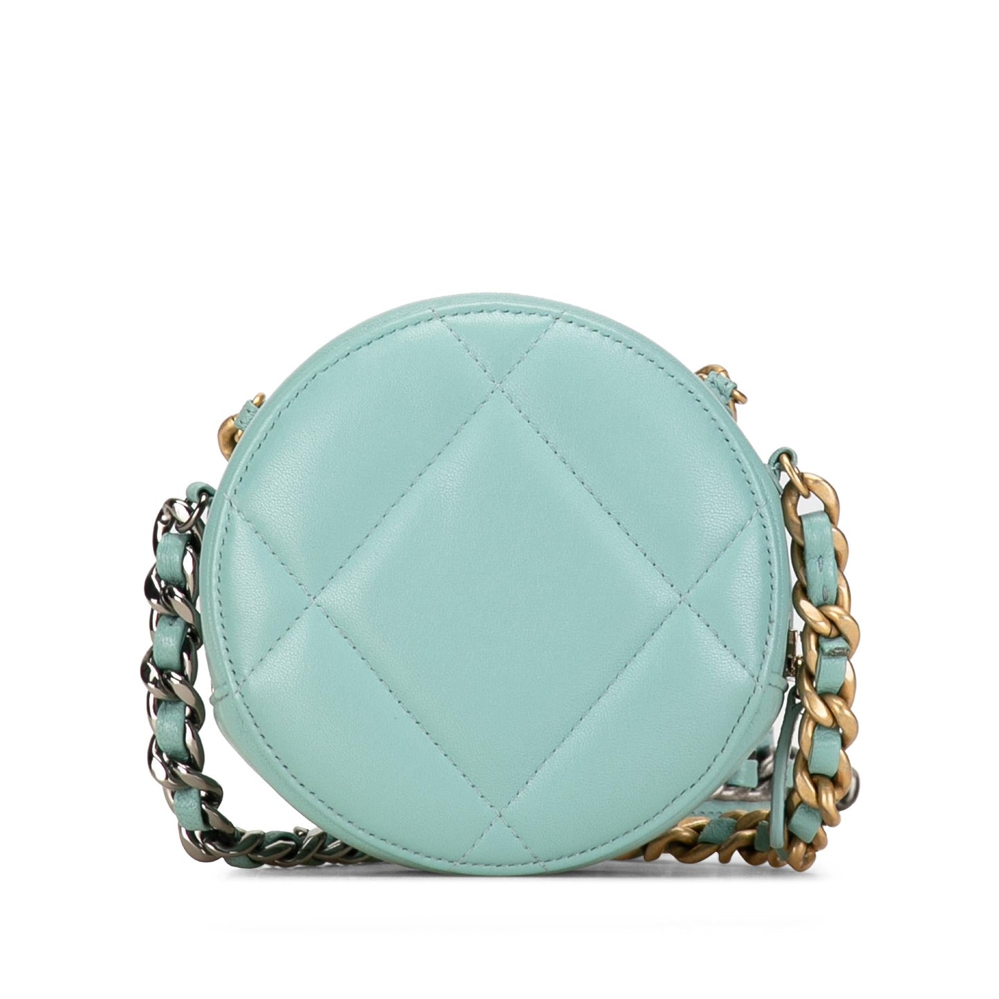 Chanel Lambskin 19 Round Clutch with Chain (SHG-wwM52A)