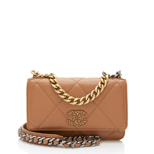 Chanel Lambskin 19 Wallet on Chain