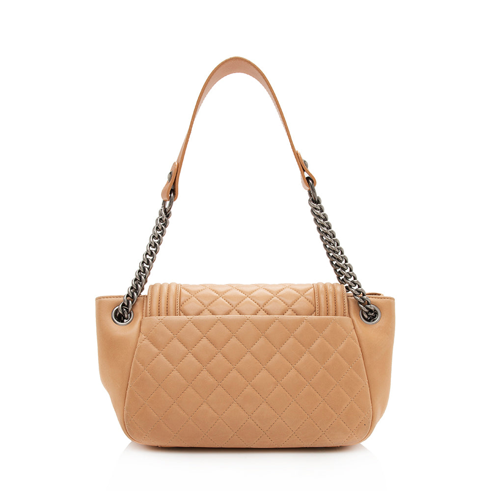 Chanel Lambskin Accordion Boy Chain Shoulder Bag (SHF-11685)