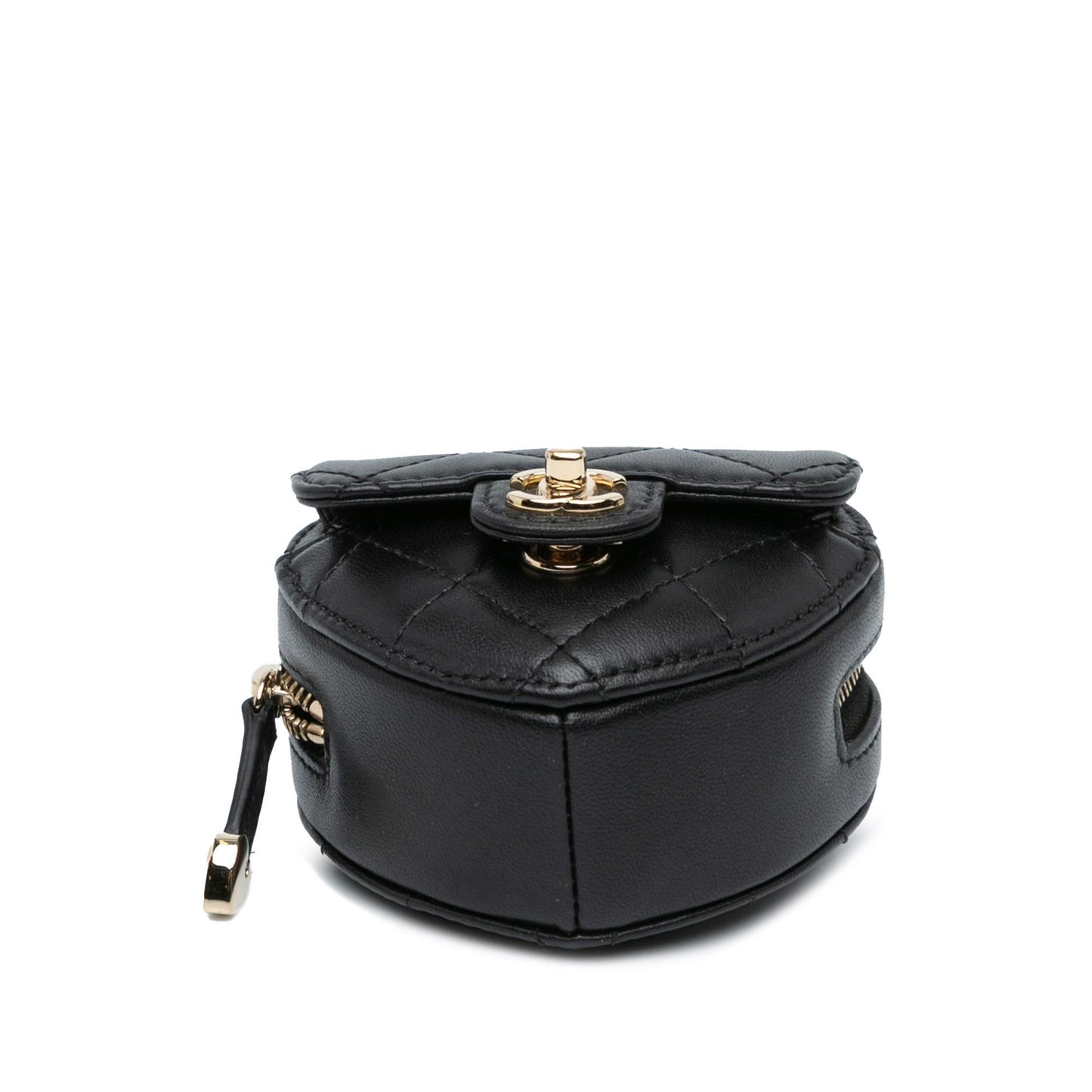 Chanel Lambskin CC in Love Heart Necklace Bag (SHG-rraSBR)