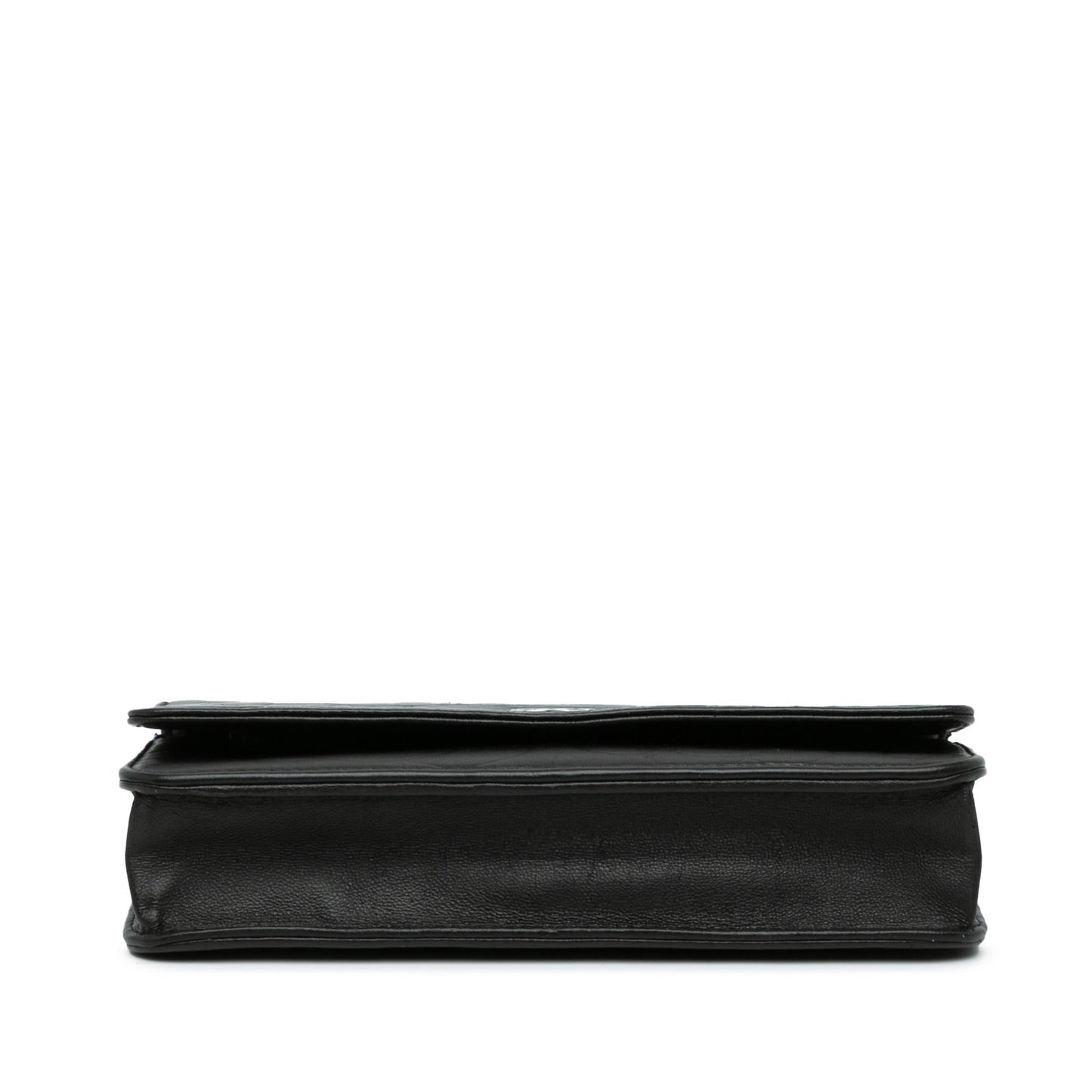 Chanel Lambskin Camellia Embossed Wallet On Chain (SHG-zvZjrf)