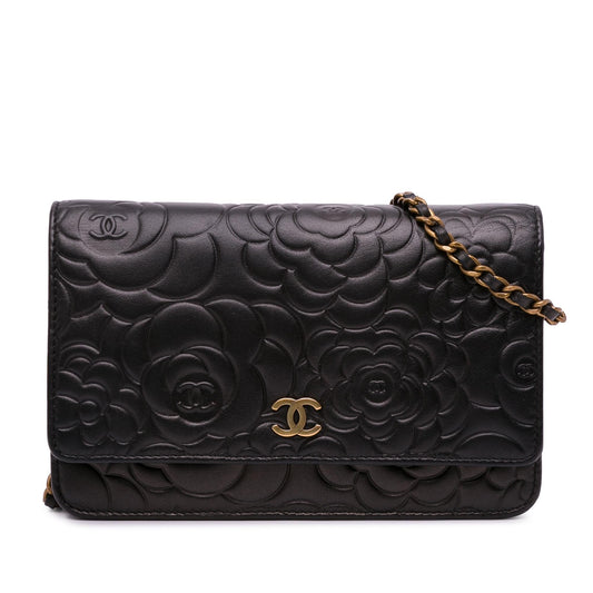Chanel Lambskin Camellia Wallet On Chain (SHG-uwF0Rj) Crossbody