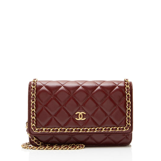 Chanel Lambskin Chain Around Classic Wallet on Chain
