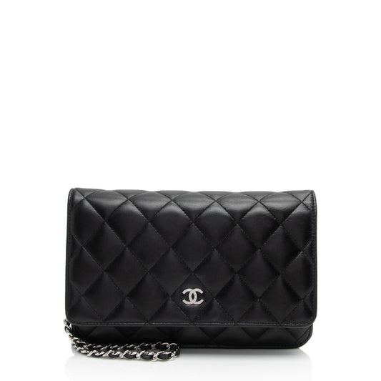 Chanel Lambskin Classic Wallet on Chain (SHF-zqvIju) Crossbody
