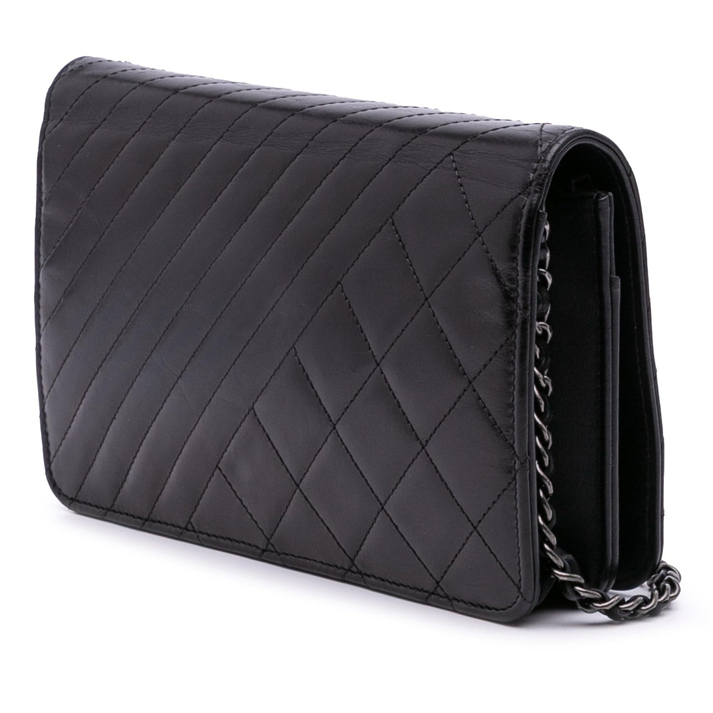 Chanel Lambskin Coco Boy Wallet On Chain