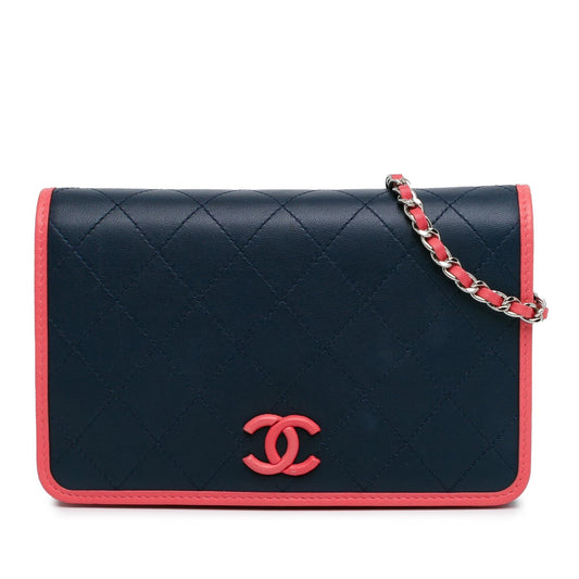 Chanel Lambskin Color Pop CC Wallet On Chain (SHG-pah7rE) Crossbody