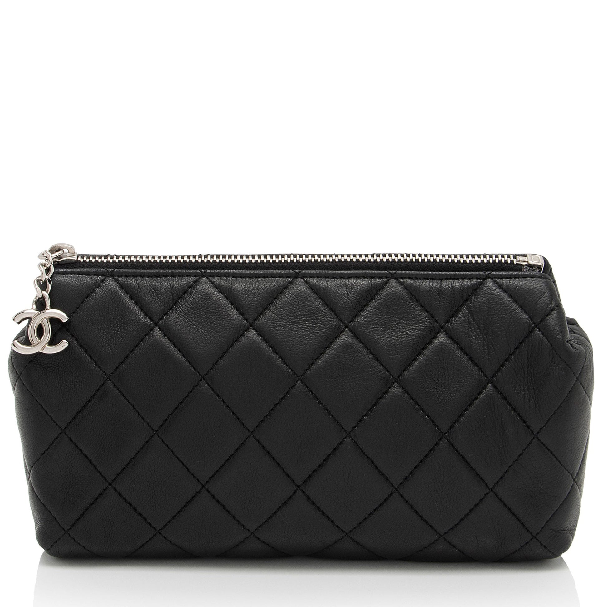 Chanel Lambskin Cosmetic Case (SHF-jmT8wS) Handbag
