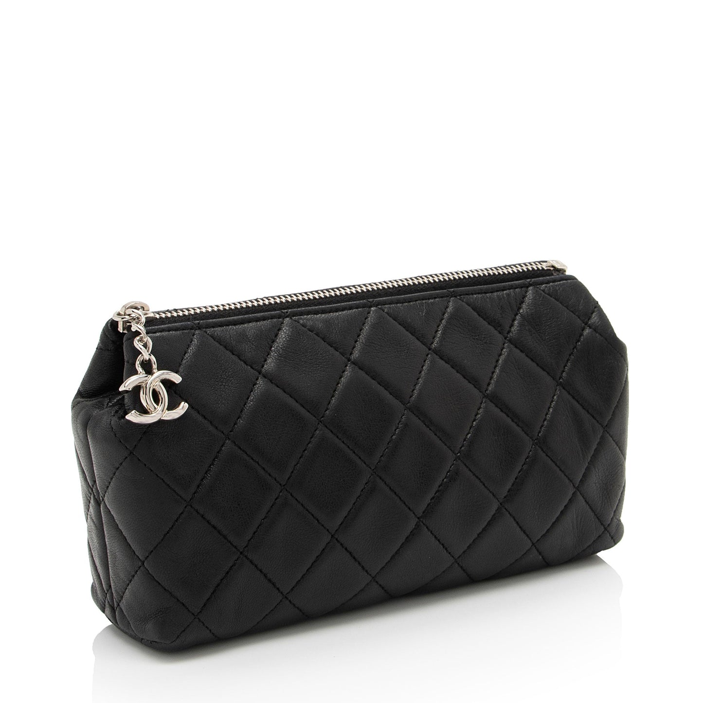 Chanel Lambskin Cosmetic Case (SHF-jmT8wS) Handbag