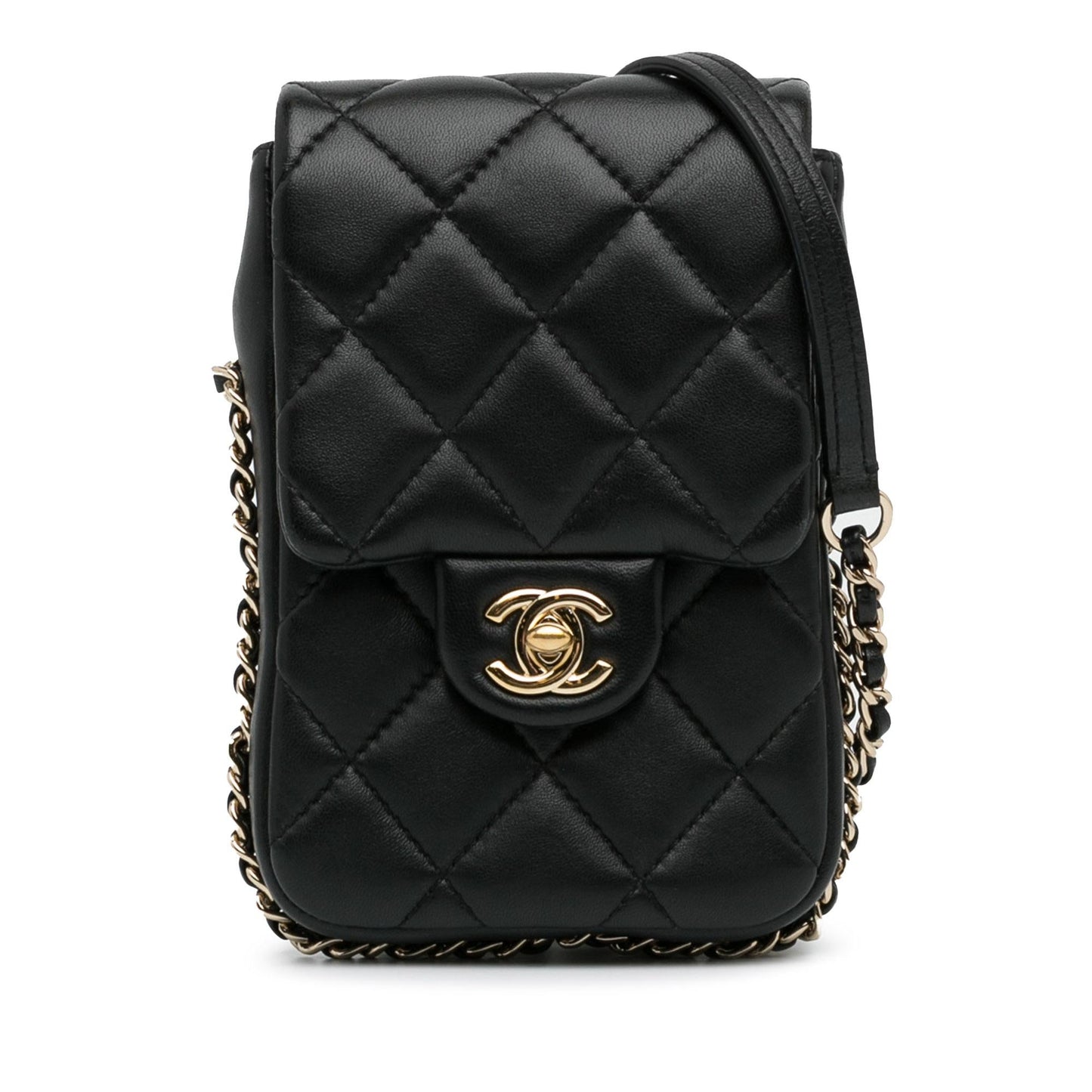 Chanel Lambskin My Precious Phone Case Flap (SHG-lI6AjS)