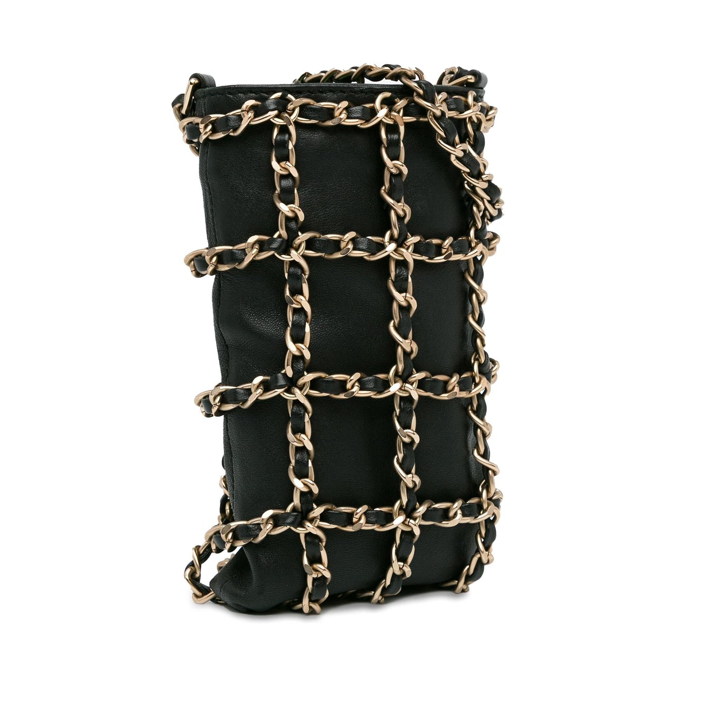 Chanel Lambskin Tech Me Out Clutch With Chain (SHG-V9wJ7z)