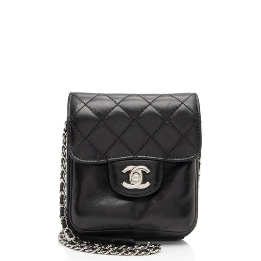 Chanel Lambskin Zip Around Mini Wallet on Chain (SHF-fNb1ru) Crossbody