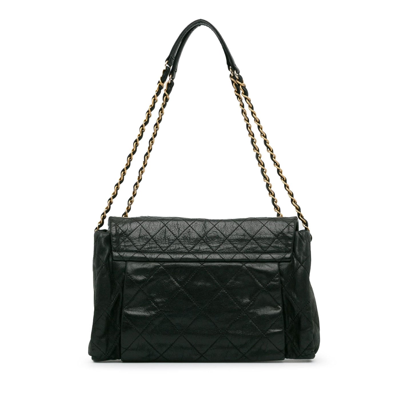 Chanel Large Aged Calfskin Chic Quilt Flap (SHG-qmJwT4) Shoulder Bag